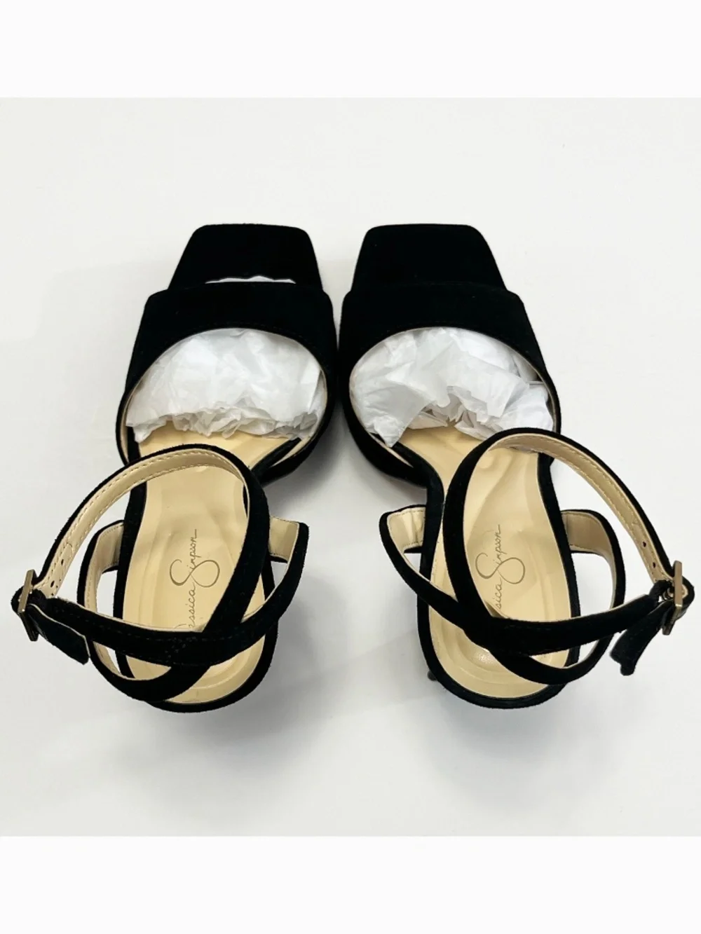 New w/ Box Black Jessica Simpson Women's Heels Size 5.5 Suede Platform Shoes
